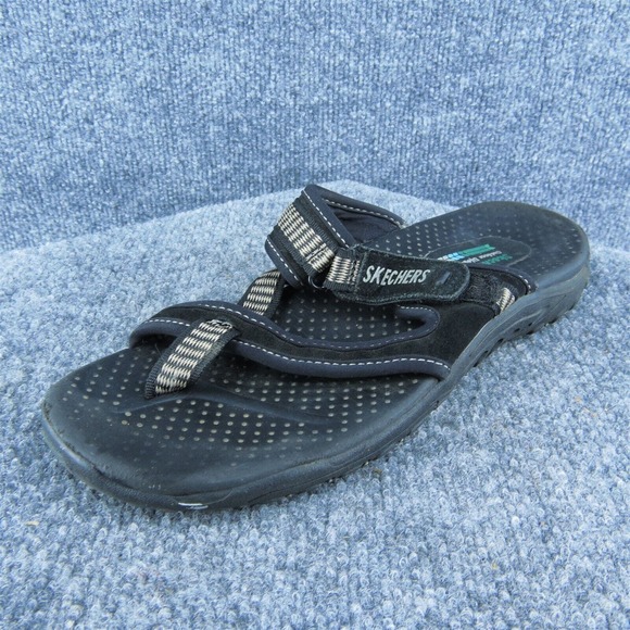 Skechers Outdoor Lifestyle Women Flip Flop Sandal Shoes Black Synthetic Size 9 M - Picture 1 of 10
